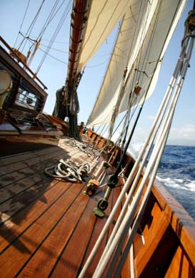 Wooden yacht sailing insurance